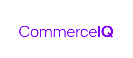 The image features the word "CommerceIQ" centered on a light background. The text is rendered in a bold purple color with a clean, modern typeface. The design is minimalistic, with no additional graphics or elements surrounding the text. The overall look is simple and professional, suitable for digital or corporate use.